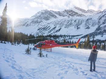 Kanada: Helikopterflug zu den Eisblasen des Abraham Lake Kanada: Helikopterflug zu den Eisblasen des Abraham Lake