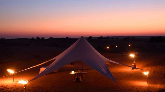 dubai private starlight safari and dinner in the desert