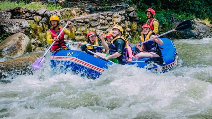 phuket adventure monkey cave rafting zip line waterfall