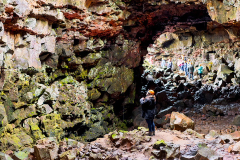 From Reykjavik: Golden Circle and Lava Caving Adventure From Reykjavik: Full-Day Golden Circle and Lava Caving Tour