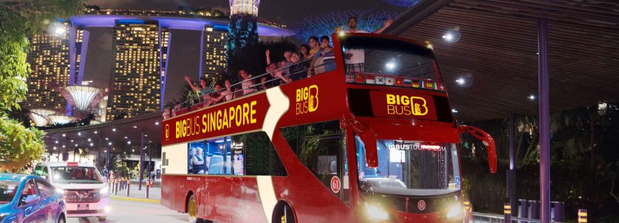 Singapur: 3-stündige geführte Big Bus-Tour bei Nacht