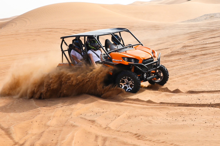 Dubai: Abenteuer-Dünenbuggy-Safari, Kamelritt &amp; BBQ-Dinner4 Stunden geteilte Tour mit 1 Stunde Buggy