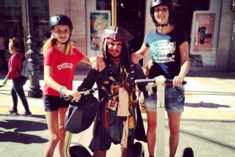 Malaga: Segway- en scootertocht park, haven en kasteelRit van 1,5 uur