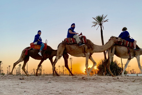 Marrakesz: Oaza Palmeraie – jazda wielbłądem i zachód słońca