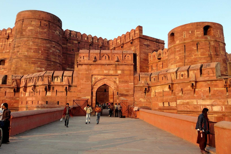 Desde Delhi: Taj Mahal, fuerte de Agra y mausoleo de AgraTour con coche guía