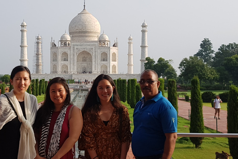 From Delhi: Day Trip to Taj Mahal, Agra Fort and Baby Taj Tour with Car + Guide