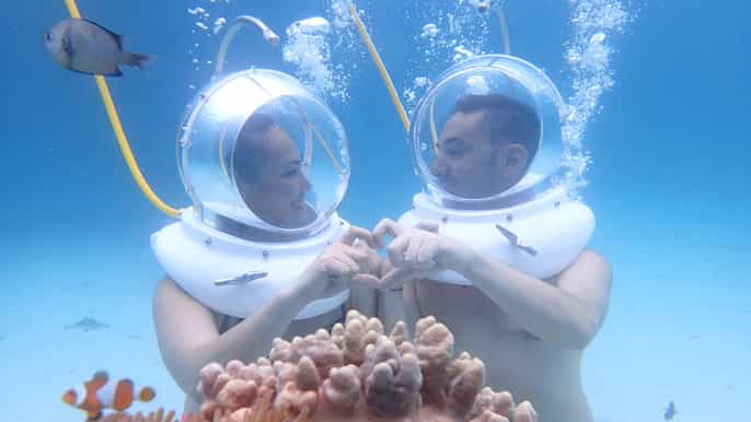 boracay underwater helmet dive experience