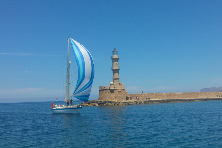 Chania: Crociera privata in barca a vela al mattino o al tramontoCreta: crociera privata al mattino o al tramonto