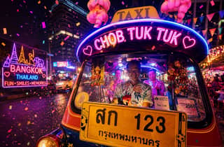 Bangkok: 2-stündige CHOB-TUK-TUK-Tour durch die Altstadt + Talat Noi Street Art