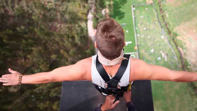 cusco bungee jump and slingshot combo adventure