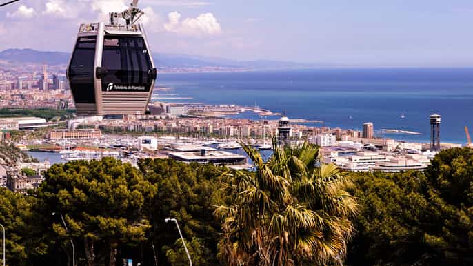 barcelona 360° tour by ebike boat cable car