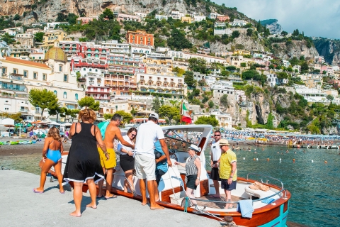 De Sorrente : excursion en bateau sur la côte amalfitaine en petit groupeOption standard