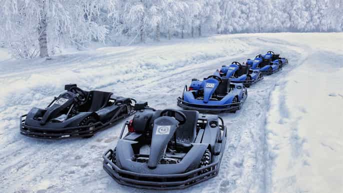 rovaniemi ice karting and snowmobiling