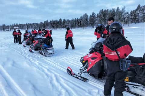 rovaniemi snowmobiling with husky and reindeer sleigh rides