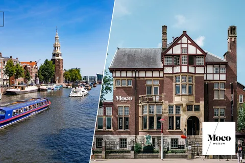 Amsterdam: Combinatieticket grachtenrondvaart en Moco Museum