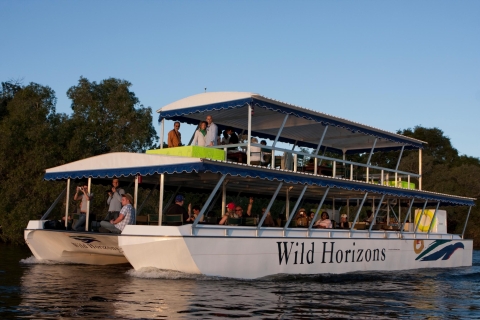 From Victoria Falls: Zambezi Sunset Cruise Zambezi River Cruise with Hotel Pickup