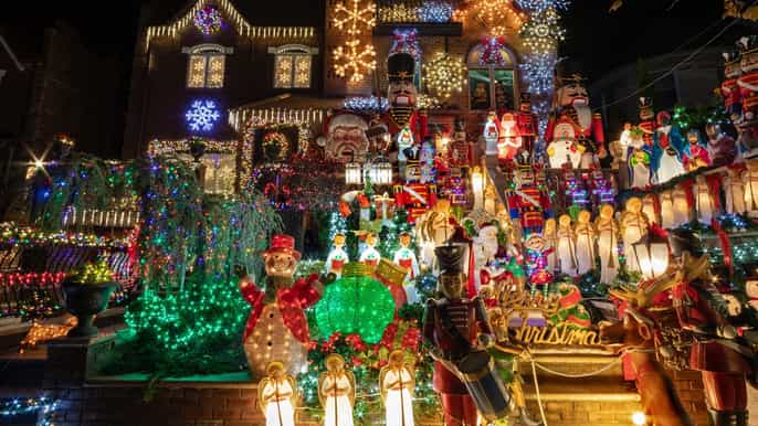 new york dyker heights christmas lights winter village