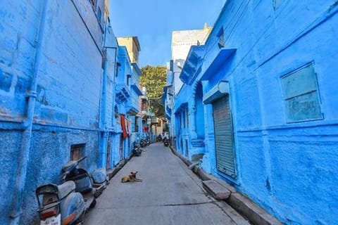 Tour a piedi del patrimonio della città blu con ritiro e riconsegna