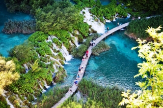 From Split and Trogir: Plitvice Lakes Economy Group Tour