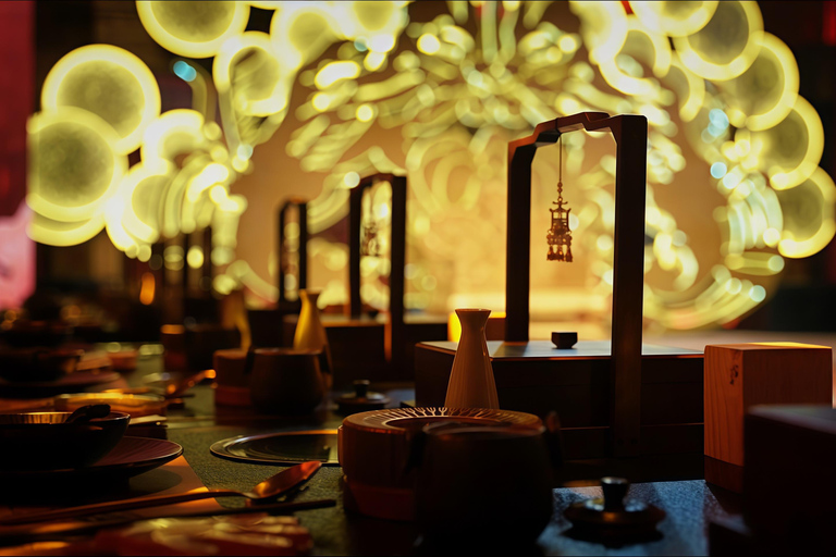 Chengdu: Shuguo Banquet with Hanfu Costume & Makeup Row 2 Only Meal （Plz to book 3 days in advance）