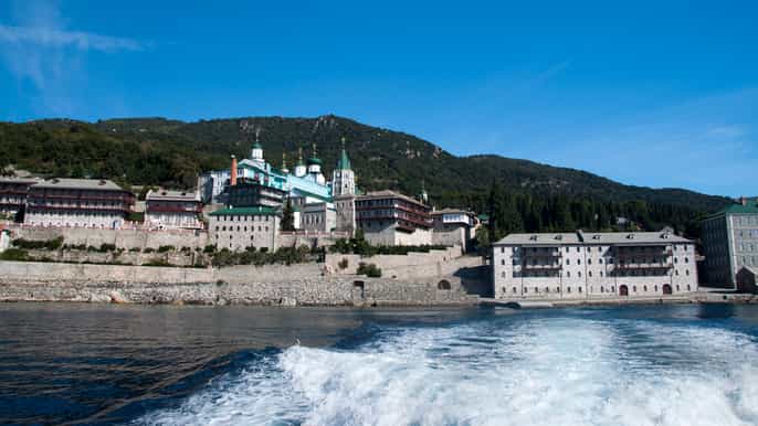from ouranoupolis cruise to mount athos monasteries