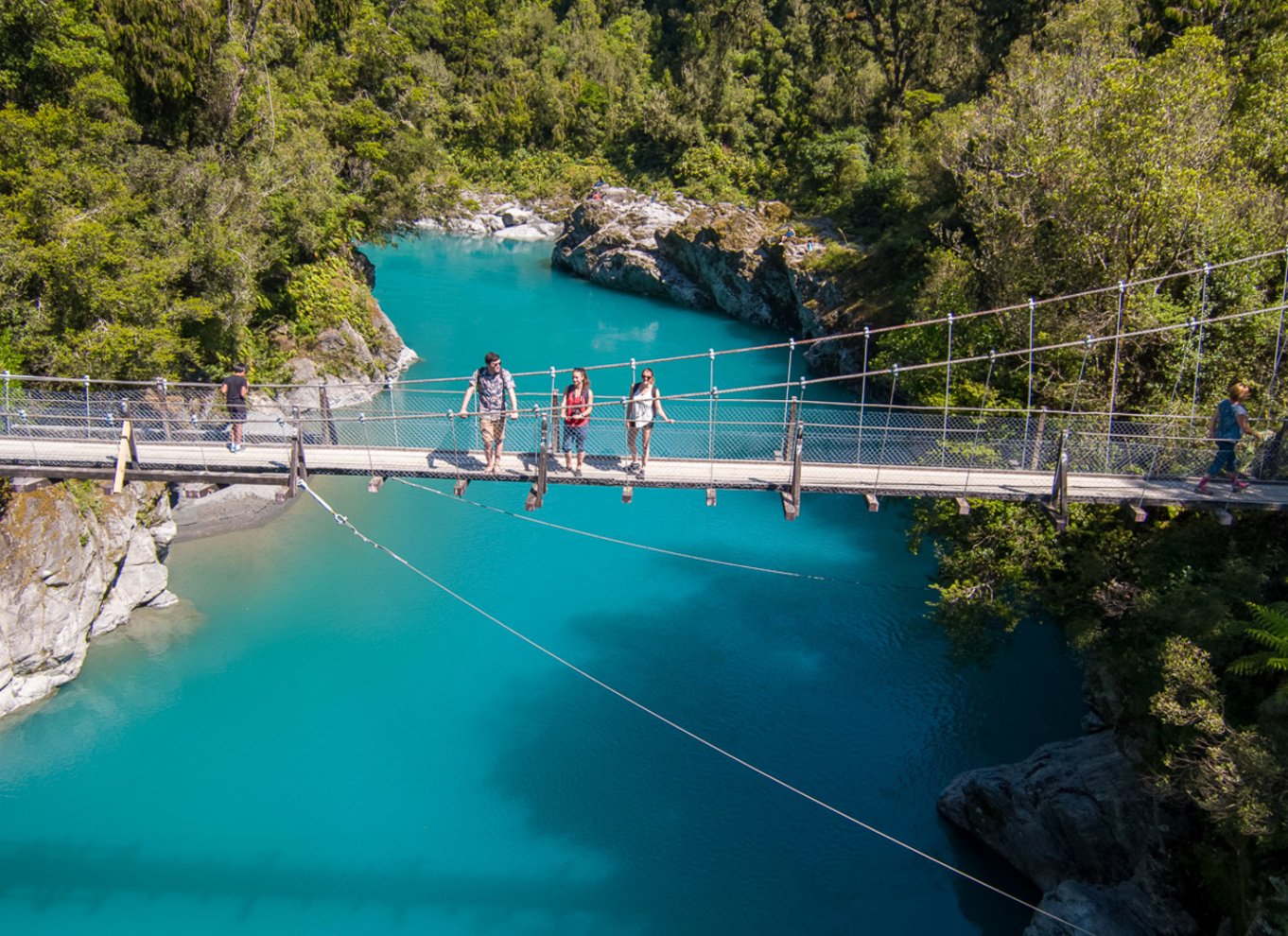 Greymouth: Hokitika Gorge og Tree Top Walkway halvdagstur