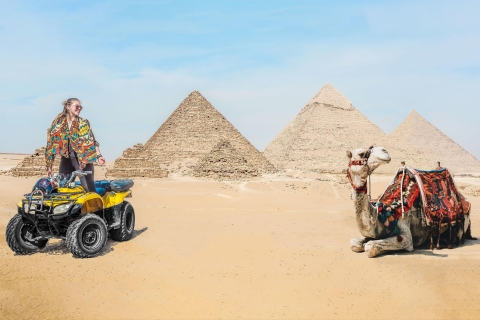 Le Caire : quad, pyramides et option balade en chameau1 h de quad autour des pyramides