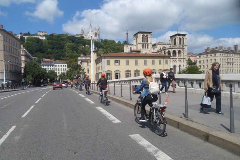 Lyon: 4-uur durende elektrische fietstour met proeverijTour in het Engels