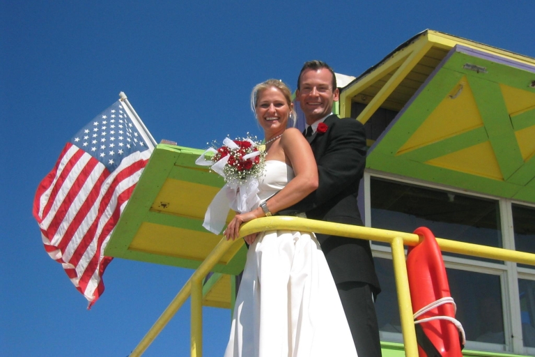 Miami: Beach Wedding or Renewal of Vows Beach Wedding with 100 Photos, Flowers & Champagne