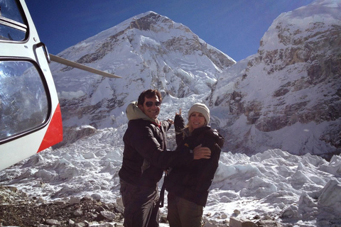 De Katmandou: visite privée en hélicoptère du camp de base de l'Everest