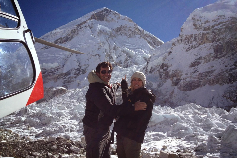 De Katmandou: visite privée en hélicoptère du camp de base de l'Everest