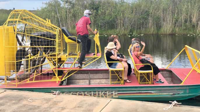miami city tour and the everglades in a convertible bus