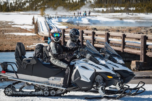 Visit Jackson Yellowstone Snowmobile Tour to Old Faithful in Jackson Hole