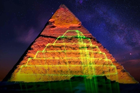 Le Caire: spectacle son et lumière avec la pyramide et visite nocturne de la ville