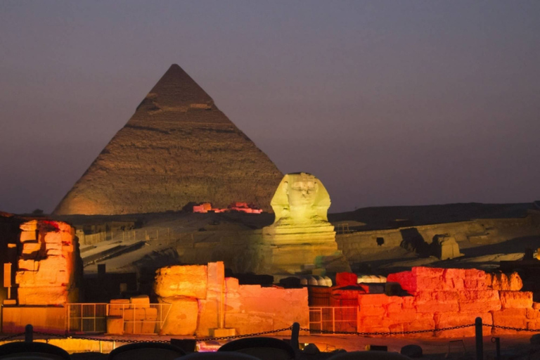 Le Caire: spectacle son et lumière avec la pyramide et visite nocturne de la ville