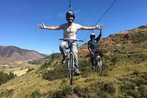 Cusco : Aventure extrême en Sky Bike et en rappel