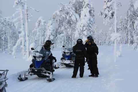 Rovaniemi: Snowmobile to Reindeer, Husky Farm, Santa Village