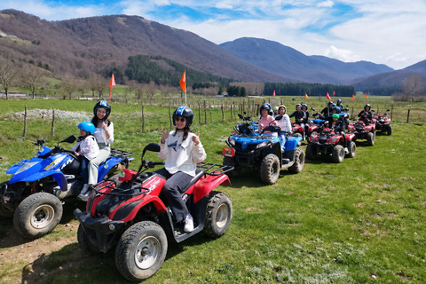 Lake Laceno: Wonderful Guided Quad Tour through Forests and Dirt Trails Lake Laceno: Wonderful guided quad tour through woods and along dirt tracks