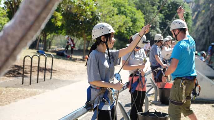 brisbane outdoor rock climbing session