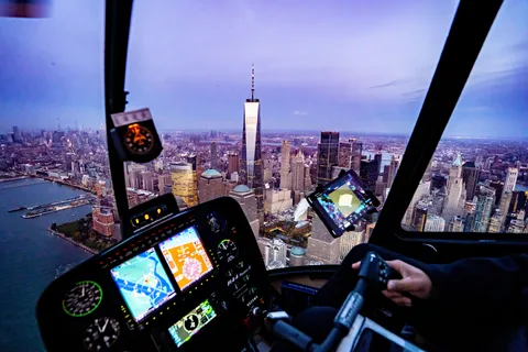 New York: Cartă panoramică privată cu elicopter cu șampanie