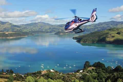 From Christchurch: Helicopter Flight to Akaroa
