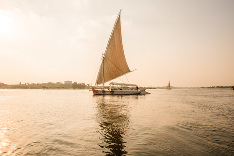 Cairo: Pyramids and Sphinx Tour with River Nile Felucca Ride Private Tour without Entrance Fees