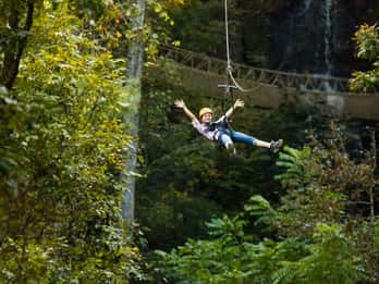 Foxfire Mountain: Wasserfall Canopy Zip Line Tour Foxfire Mountain: Wasserfall Canopy Zip Line Tour