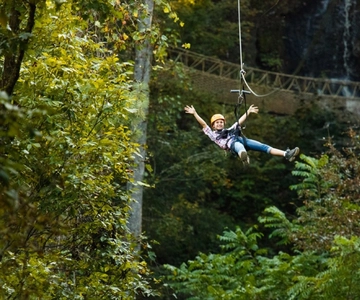 Sevierville: Waterfall Canopy Zip Lining in Smoky Mountains