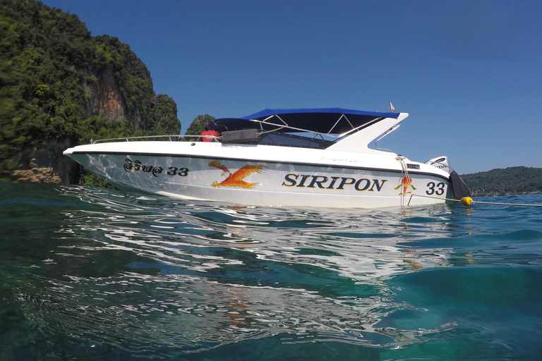 Passeio de um dia pelas 4 ilhas de Krabi em lancha rápida ou barco de cauda longaPasseio de barco de cauda longa