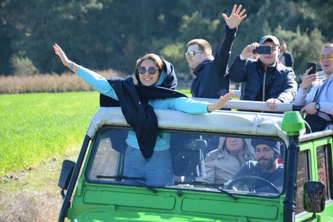 Jeepsafari i Taurusbergen med lunch vid floden DimcayTaurusbergen: heldagssafari i jeep från Alanya