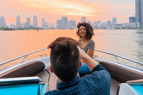 Ho Chi Minh City: Luxury Sunset Speedboat Tour with Cocktail