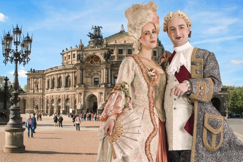 Dresde: 1.5 horas tour histórico de vestuarioGrupo del viaje privado
