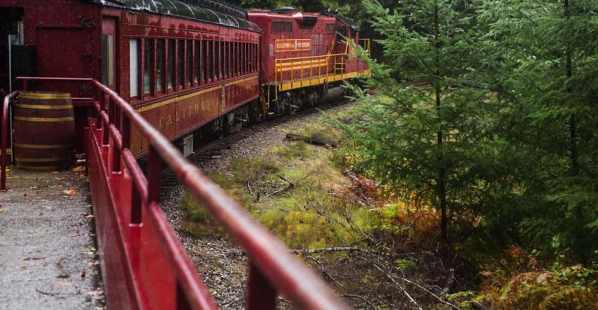 Mendocino County: Skunk Train Wolf Tree Turn Train Ride | GetYourGuide