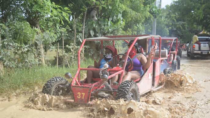 two adventures caribbean dune buggy party boat (español)